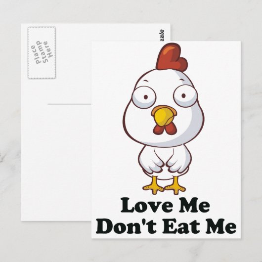 Ik hou niet van mijn eigen design briefkaart (Voorkant / Achterkant)