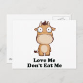 Ik hou niet van mijn koeienontwerp briefkaart (Voorkant / Achterkant)