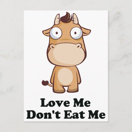 Ik hou niet van mijn koeienontwerp briefkaart (Voorkant)