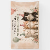 Ik Hou Niet Van Mijn Verjaardagsfeest Banner (Verticaal)