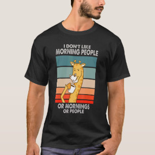 Ik hou niet van morgens, mensen of mensen t-shirt