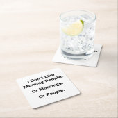 Ik hou niet van Morning Mensen Kartonnen Onderzetters (Insitu)