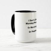Ik hou niet van Morning Mensen Mok (Voorkant links)