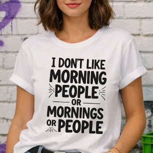 Ik hou niet van ochtendmensen Anti sociaal introve Tri-Blend Shirt