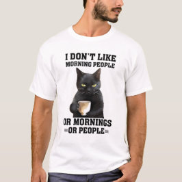 Ik hou niet van ochtendmensen - grappige citaten t-shirt