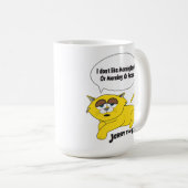 "Ik hou niet van ochtendmensen" Jerry de kat Mok (Voorkant rechts)