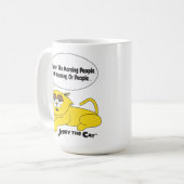 "Ik hou niet van ochtendmensen" Jerry de kat Mok (Voorkant links)