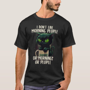 Ik Hou Niet Van Ochtendmensen Koffie & Sarcasme Ka T-shirt