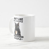 Ik hou niet van ochtendmensen. Of ochtenden of men Koffiemok (Voorkant links)