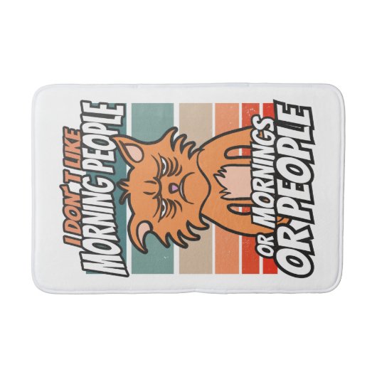 Ik hou niet van ochtendmensen of ochtenden of mens badmat (Voorkant)