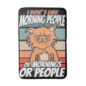 Ik hou niet van ochtendmensen of ochtenden of mens badmat (Voorkant Verticaal)