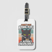 Ik hou niet van ochtendmensen of ochtenden of mens bagagelabel (Voorkant (verticaal))