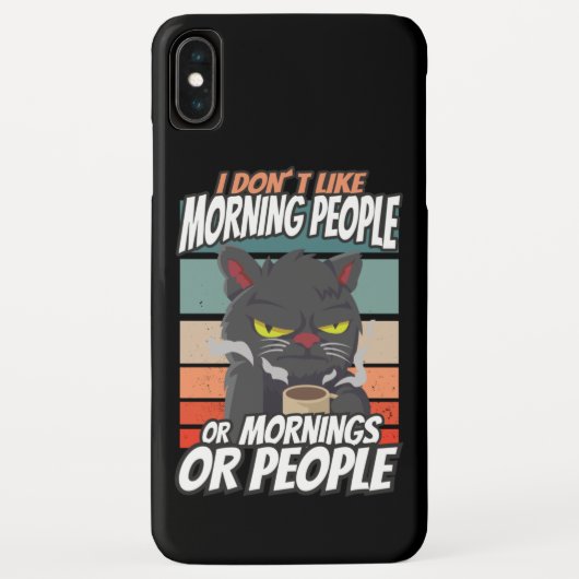Ik hou niet van ochtendmensen of ochtenden of mens Case-Mate iPhone case (Achterkant)