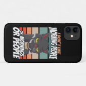 Ik hou niet van ochtendmensen of ochtenden of mens Case-Mate iPhone case (Achterkant (horizontaal))