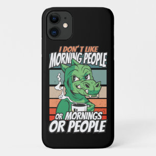 Ik hou niet van ochtendmensen of ochtenden of mens Case-Mate iPhone case