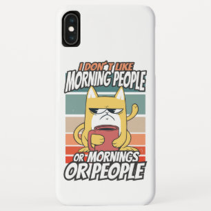 Ik hou niet van ochtendmensen of ochtenden of mens Case-Mate iPhone case