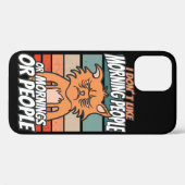 Ik hou niet van ochtendmensen of ochtenden of mens Case-Mate iPhone case (Achterkant (horizontaal))