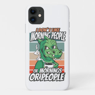 Ik hou niet van ochtendmensen of ochtenden of mens Case-Mate iPhone case