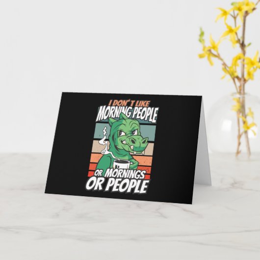 Ik hou niet van ochtendmensen of ochtenden of mens kaart (Gele Bloem)