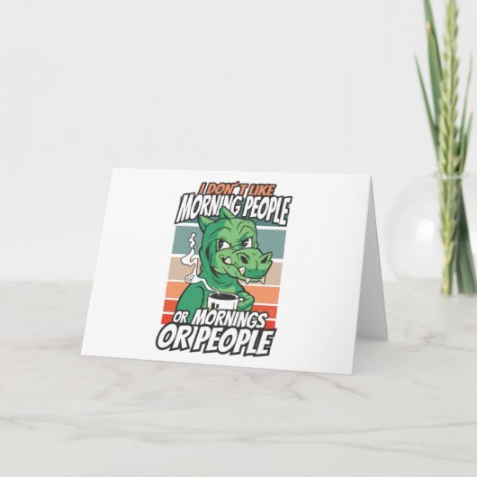 Ik hou niet van ochtendmensen of ochtenden of mens kaart (Voorkant)