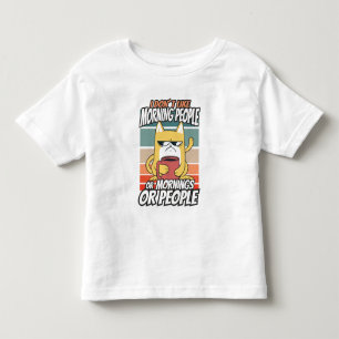 Ik hou niet van ochtendmensen of ochtenden of mens kinder shirts