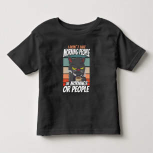 Ik hou niet van ochtendmensen of ochtenden of mens kinder shirts
