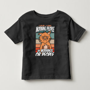 Ik hou niet van ochtendmensen of ochtenden of mens kinder shirts