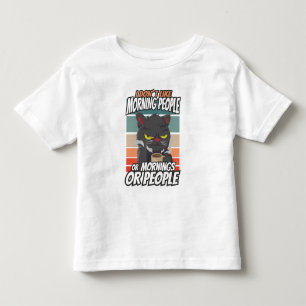 Ik hou niet van ochtendmensen of ochtenden of mens kinder shirts