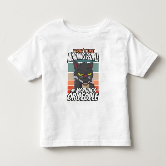 Ik hou niet van ochtendmensen of ochtenden of mens kinder shirts (Voorkant)