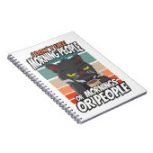 Ik hou niet van ochtendmensen of ochtenden of mens notitieboek (Rechterzijde)