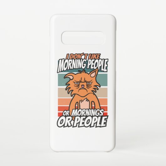 Ik hou niet van ochtendmensen of ochtenden of mens samsung galaxy hoesje (Achterkant)