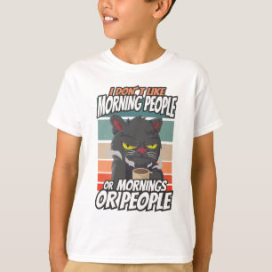 Ik hou niet van ochtendmensen of ochtenden of mens t-shirt