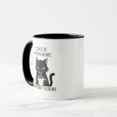 Ik Hou Niet Van Ochtendmensen Zwarte Kat Mok (Voorkant links)