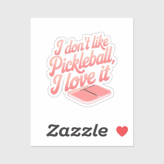 Ik hou niet van pickleball, ik hou ervan sticker (Vel)