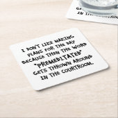 Ik hou niet van plannen maken kartonnen onderzetters (Schuin)