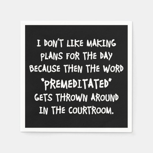 Ik hou niet van plannen maken servet (Voorkant)