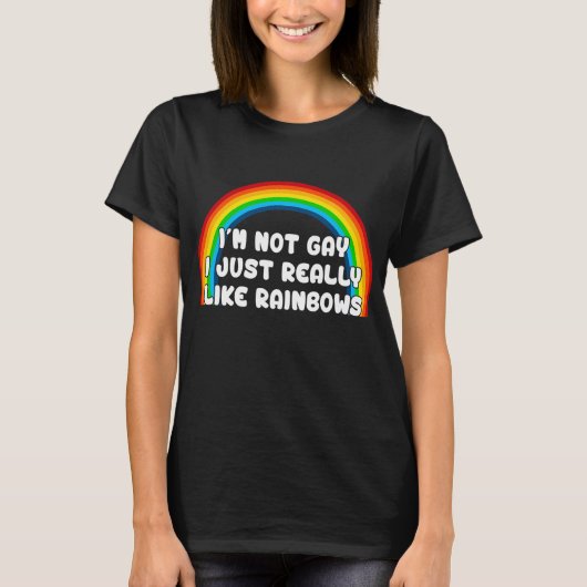 Ik hou niet van Rainbows. T-shirt (Voorkant)