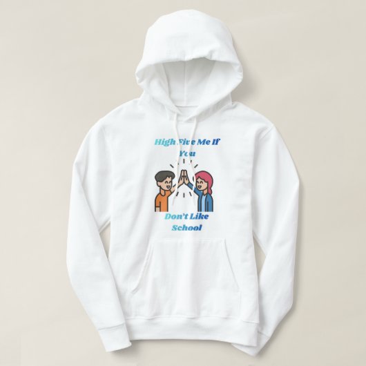 Ik hou niet van school hoodie (Design voorkant)