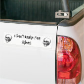 Ik hou niet van Skiers Bumpersticker (Op Truck)