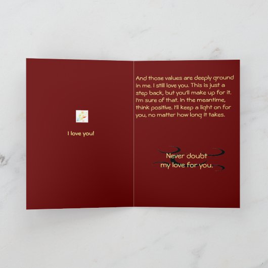 "Ik hou nog steeds van je kaartje" Kaart (Binnen)