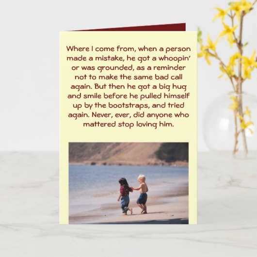 "Ik hou nog steeds van je kaartje" Kaart (Gele Bloem)