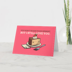 Ik hou nog steeds van jou dessert kerstkaart feestdagen kaart