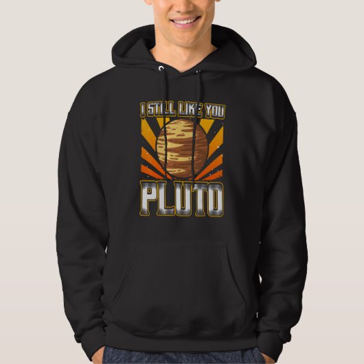 Ik hou nog steeds van jullie Pluto Retro Style Spa Hoodie (Voorkant)