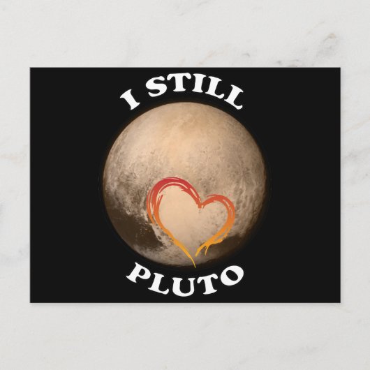 "Ik hou nog steeds van Pluto" Briefkaart (Voorkant)