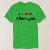 Ik hou nu van Allemagne T-shirt (Design voorkant)