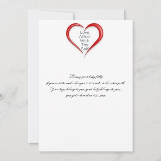 Ik hou nu van je lichaam bedankkaart (Voorkant)