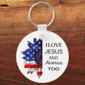 Ik hou ook van Jezus en Amerika Sleutelhanger (Voorkant)