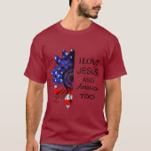 Ik hou ook van Jezus en Amerika T-shirt (Voorkant)