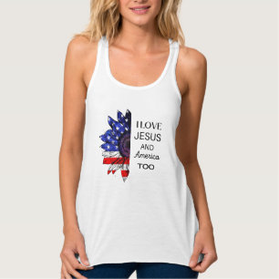 Ik hou ook van Jezus en Amerika Tanktop