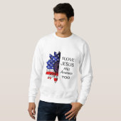 Ik hou ook van Jezus en Amerika Trui (Voorkant volledig)